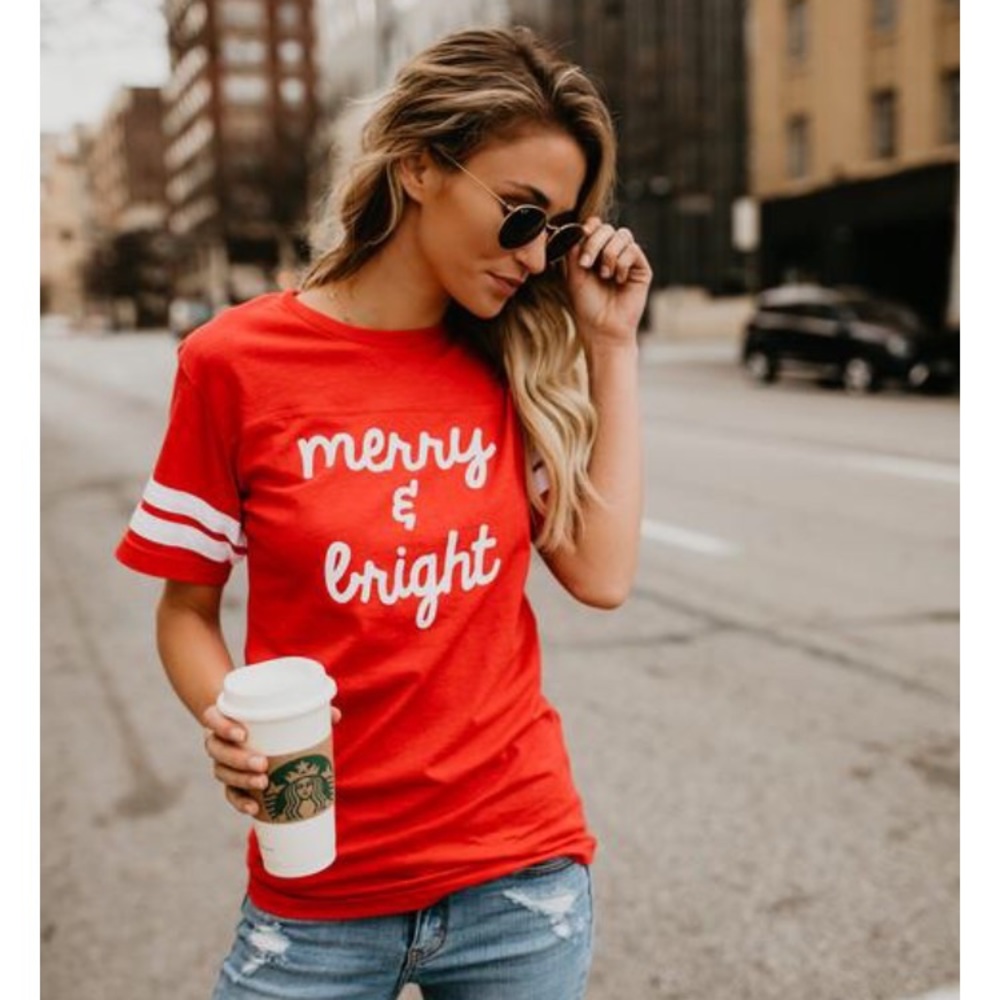 Merry and bright shirt